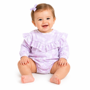 Tie-Dye Dreams Long Sleeve Ruffle Sweatshirt Onesie