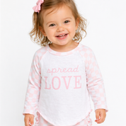 Spread Love Raglan Tshirt + Ruffle Pant Set