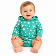 Little Star Long Sleeve Hooded Sweatshirt Onesie