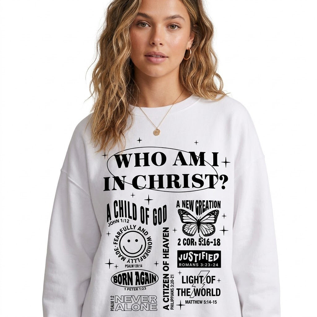 Who Am I In Christ Crewneck Sweatshirt