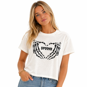 Skeleton Spooky Boxy Tee