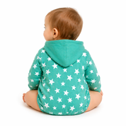Little Star Long Sleeve Hooded Sweatshirt Onesie