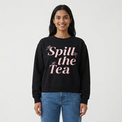 Spill The Tea Glitter Ink Crewneck Sweatshirt