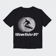 Black Wave Rider 89 Toddler Short Sleeve Tee