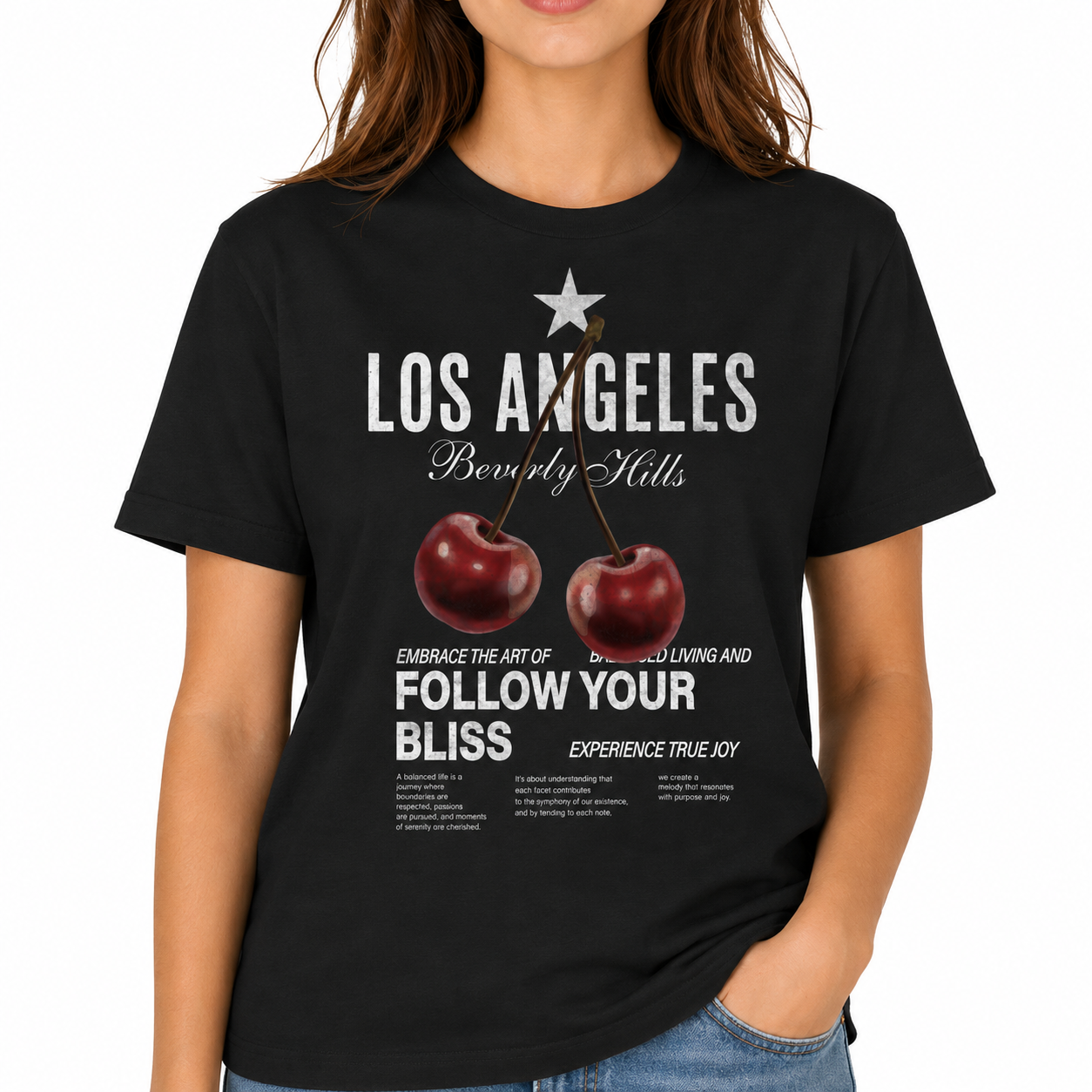 Los Angeles Cherry Short Sleeve Tee