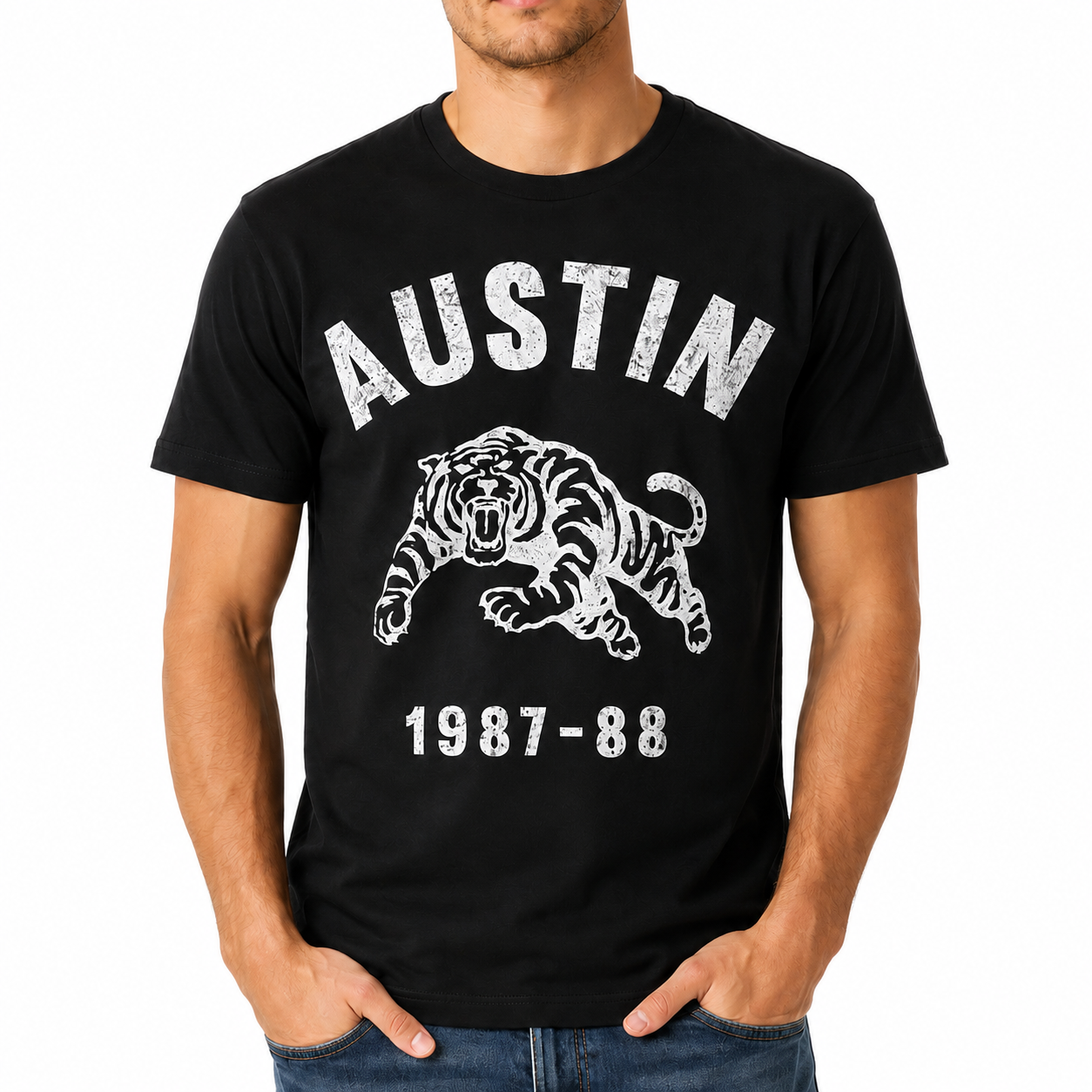Austin TX Tiger Men's Short Sleeve Tee
