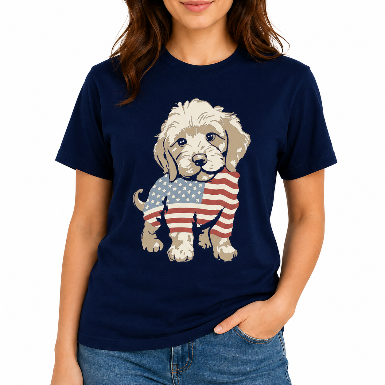 Americana Puppy Tee