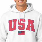 USA Flag Hooded Sweatshirt