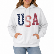 USA Patchwork Hooded Sweatshirt