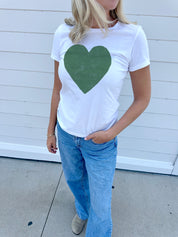 Bold Heart Short Sleeve Tee