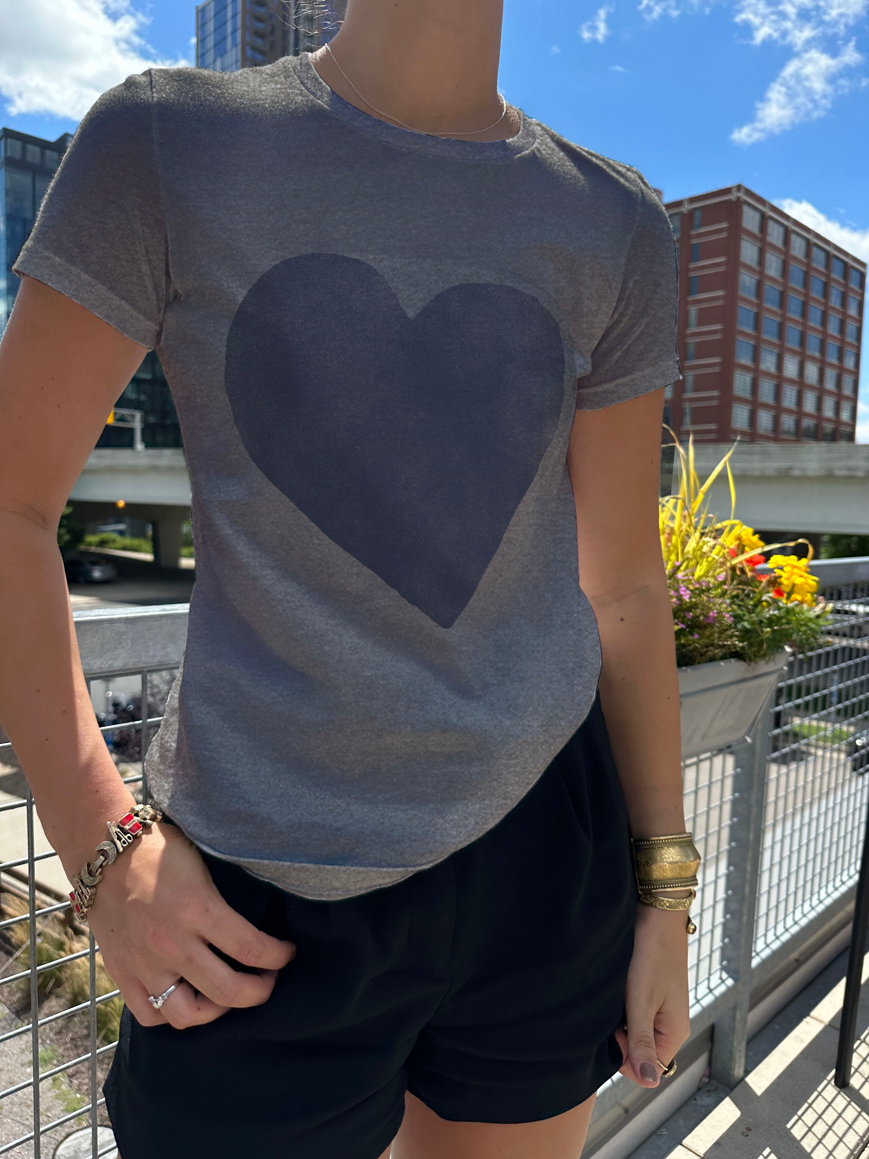 Bold Heart Short Sleeve Tee