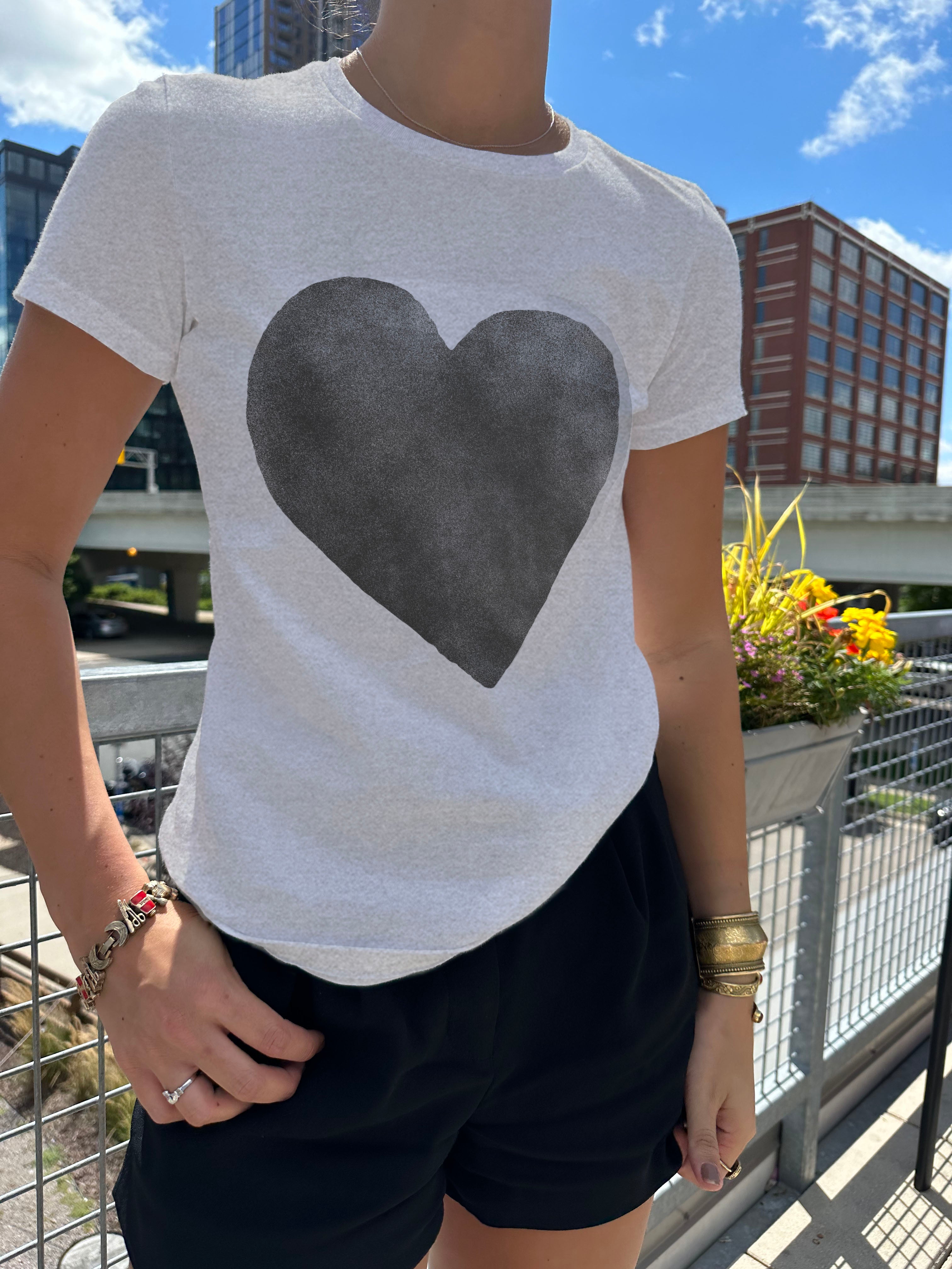 Bold Heart Short Sleeve Tee