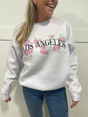 Los Angels Embroidered Crewneck Sweatshirt