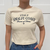 Italy Amalfi Coast Embroidered Baby Tee