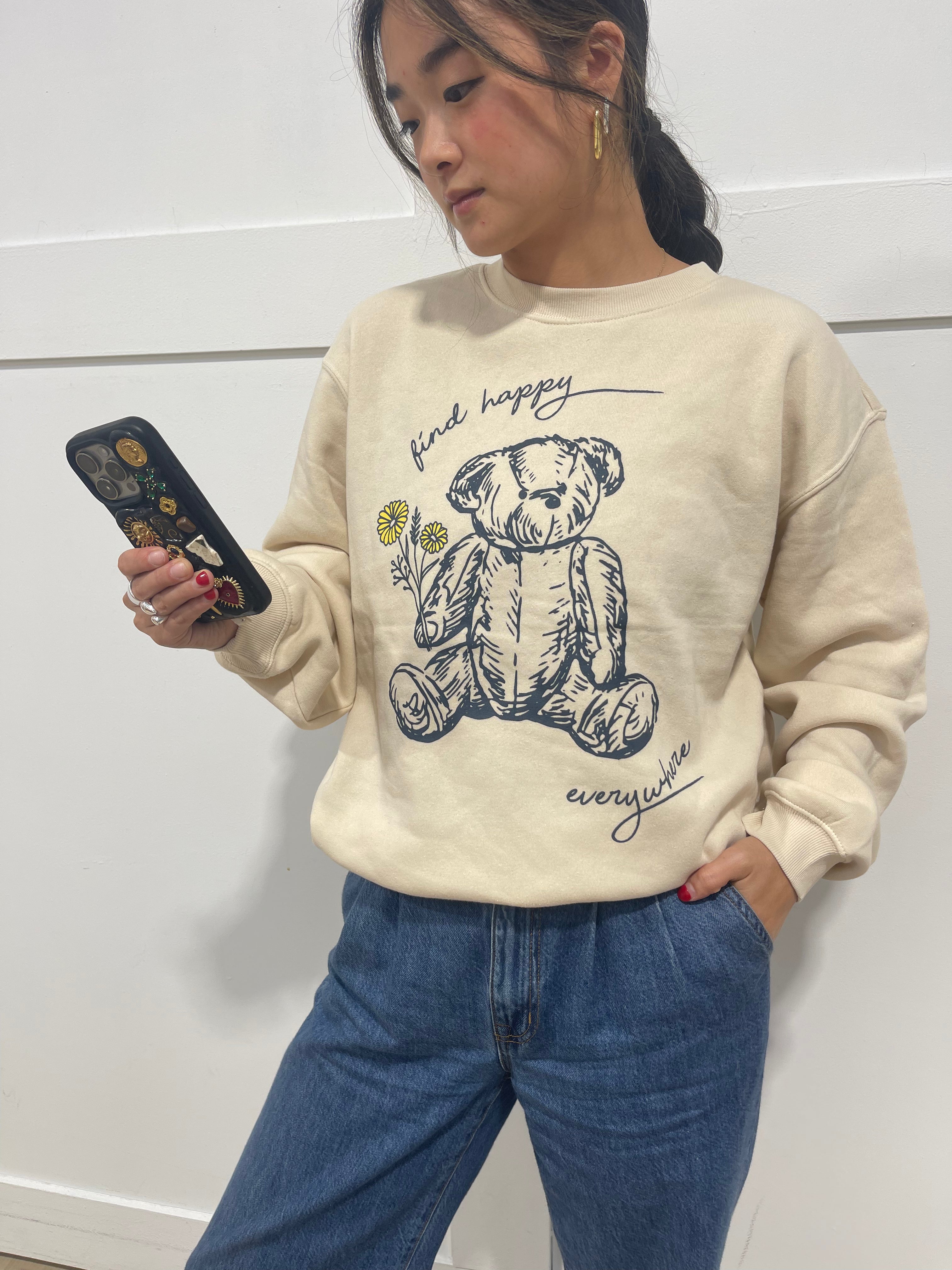 Find Happy Everywhere Crewneck Sweatshirt