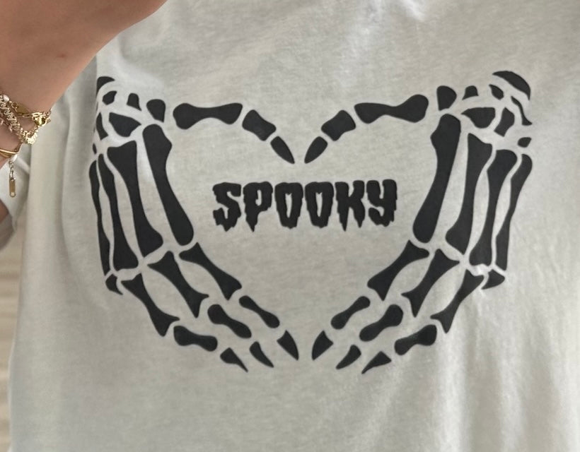 Skeleton Spooky Boxy Tee