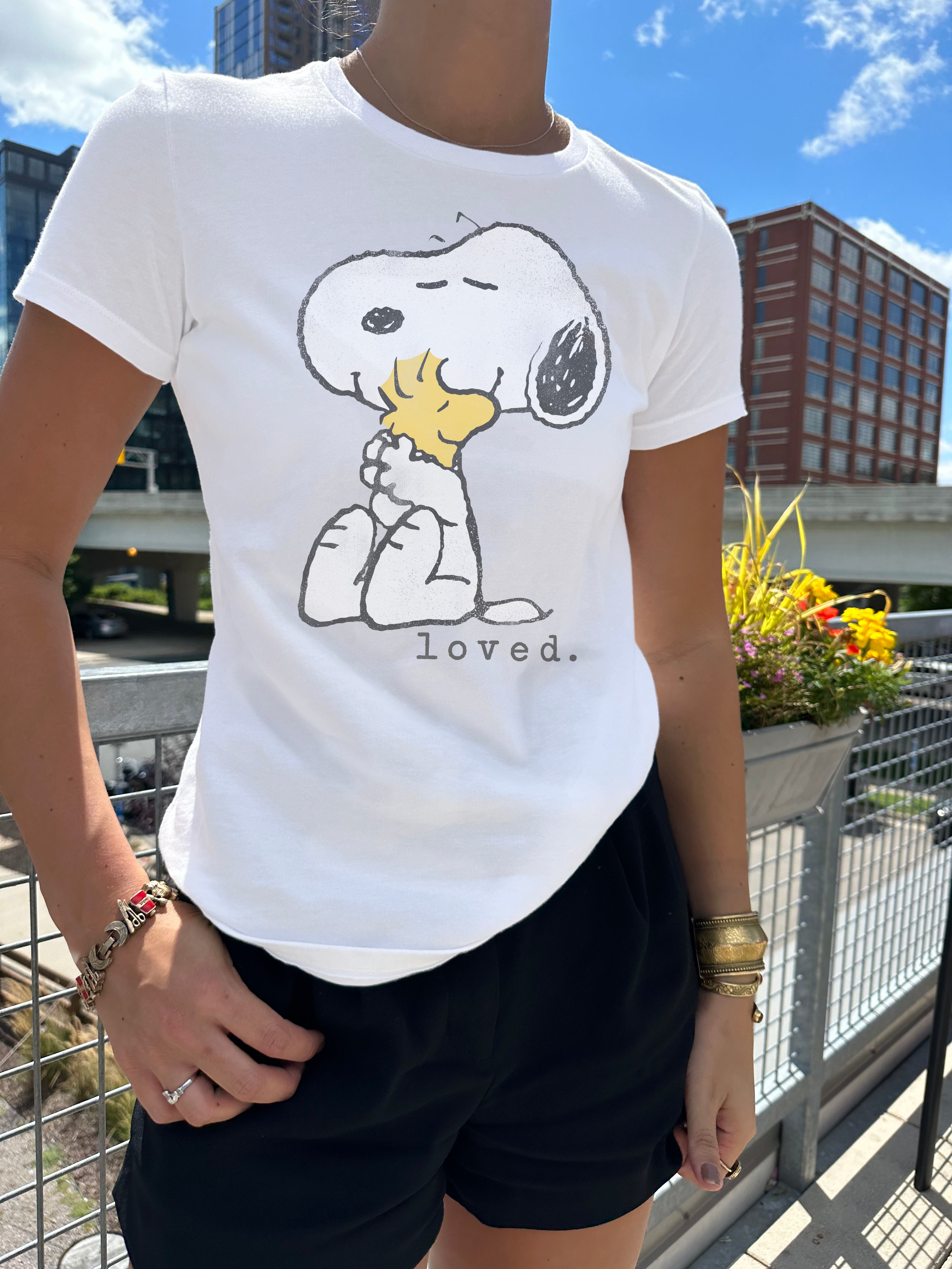 Loved Snoopy and Woodstock Short Sleeve Tee