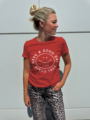 Red Coke Have a Good Day Short Sleeve Tee