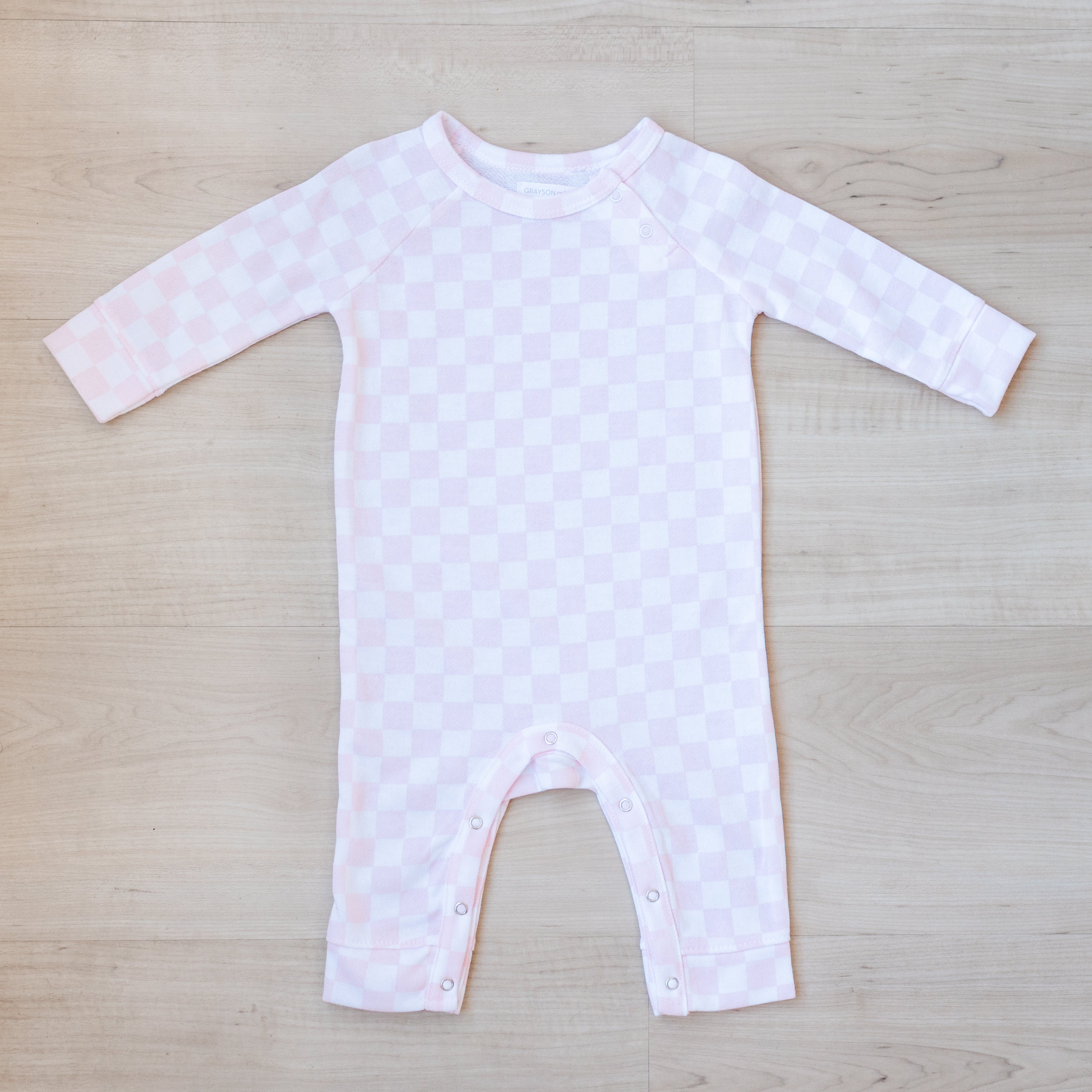 Long Sleeve Jumpsuit - Checkered