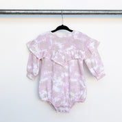 Long Sleeve Ruffle Sweatshirt Onesie - Tie Dye