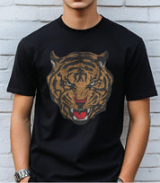 Black T-shirt for men with a Tiger logo head