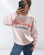 Palm Springs Embroidered Crewneck Sweatshirt