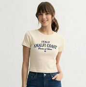 Italy Amalfi Coast Embroidered Baby Tee