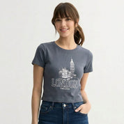 London England Embroidered Baby Tee