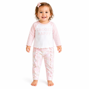 Choose Happy Raglan Tshirt + Ruffle Pant Set